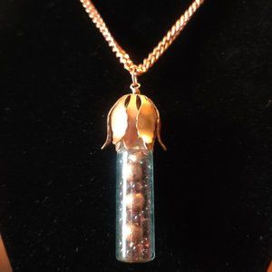 Unique Brass and Garnet Necklace